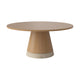 Bolia Piro salontafel hoog Ø90 cm geolied eiken travertine