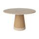 Bolia Piro eettafel Ø125 cm Sand Travertine geolied eiken