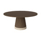 Bolia Piro eettafel Ø160 cm donker geolied eiken travertine