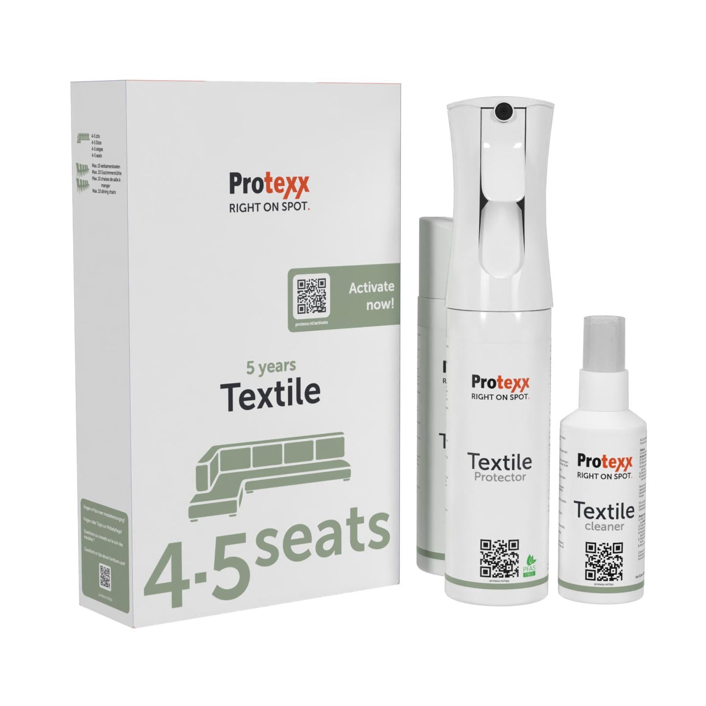 Protexx 5 jaar vlekkenservice textiel 4-5-zits (8 tot 10 stoelen)