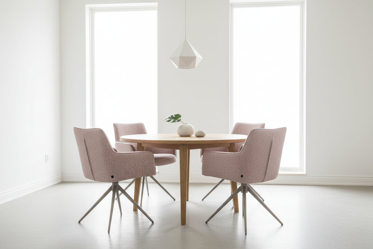 HelloChair HC10 Qube eetkamerstoel spinpoot zwart Lodge Blossom