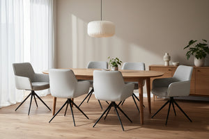 HelloChair HC10 Qube eetkamerstoel spinpoot zwart Lodge Clay/Challenger Shell