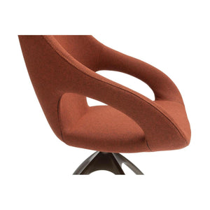 Bree's New World Quby eetkamerstoel Contour Melange anodic brown draaibaar