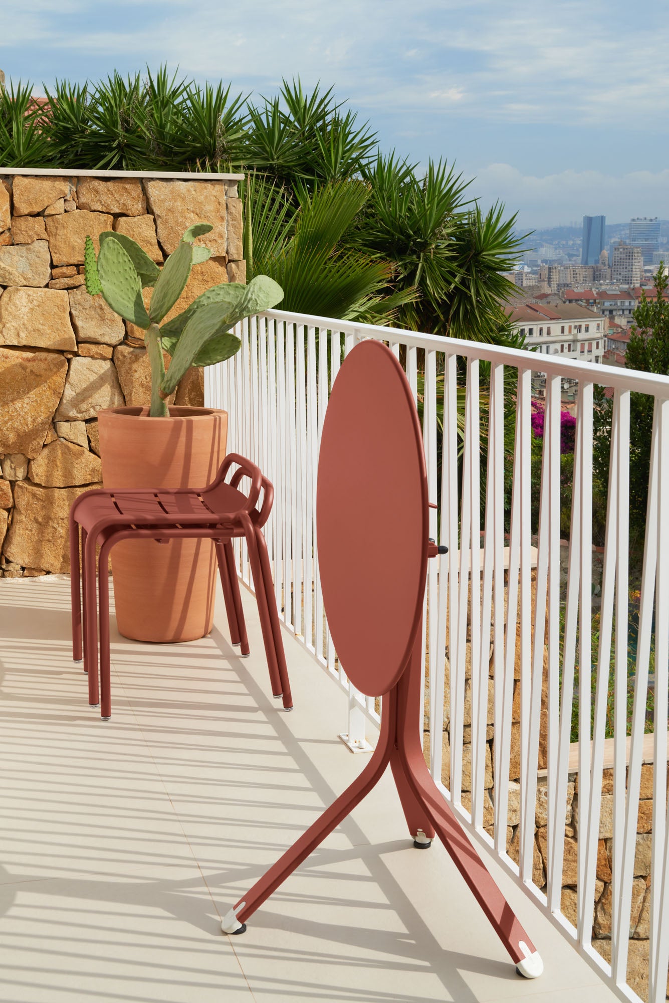 Fermob Rest'o tuintafel Ø60 cm Red Ochre