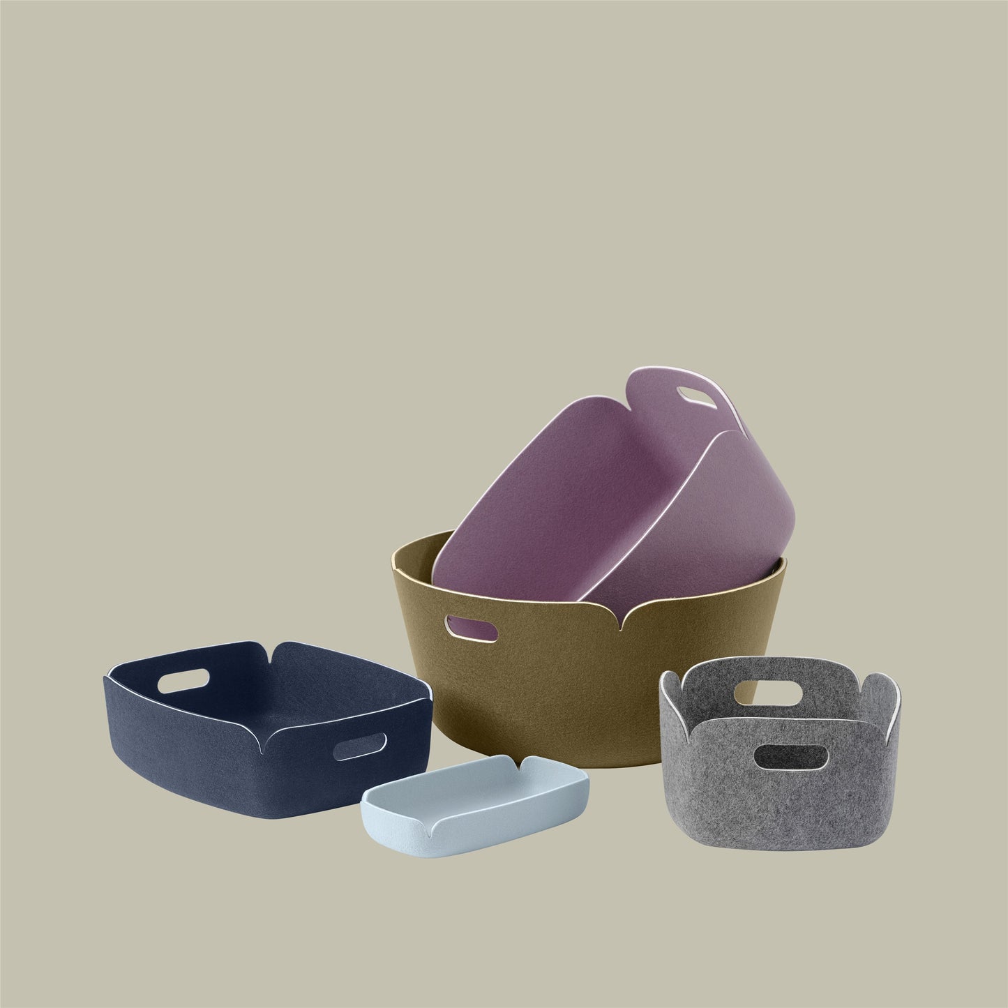Muuto Restore Round opbergmand Midgnight Blue