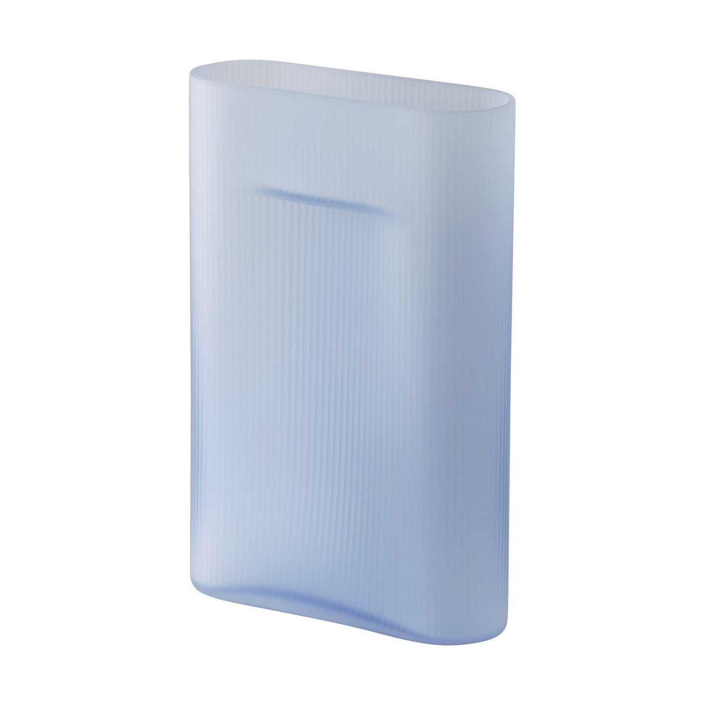 Muuto Ridge Vaas h35 blauw frosted glass