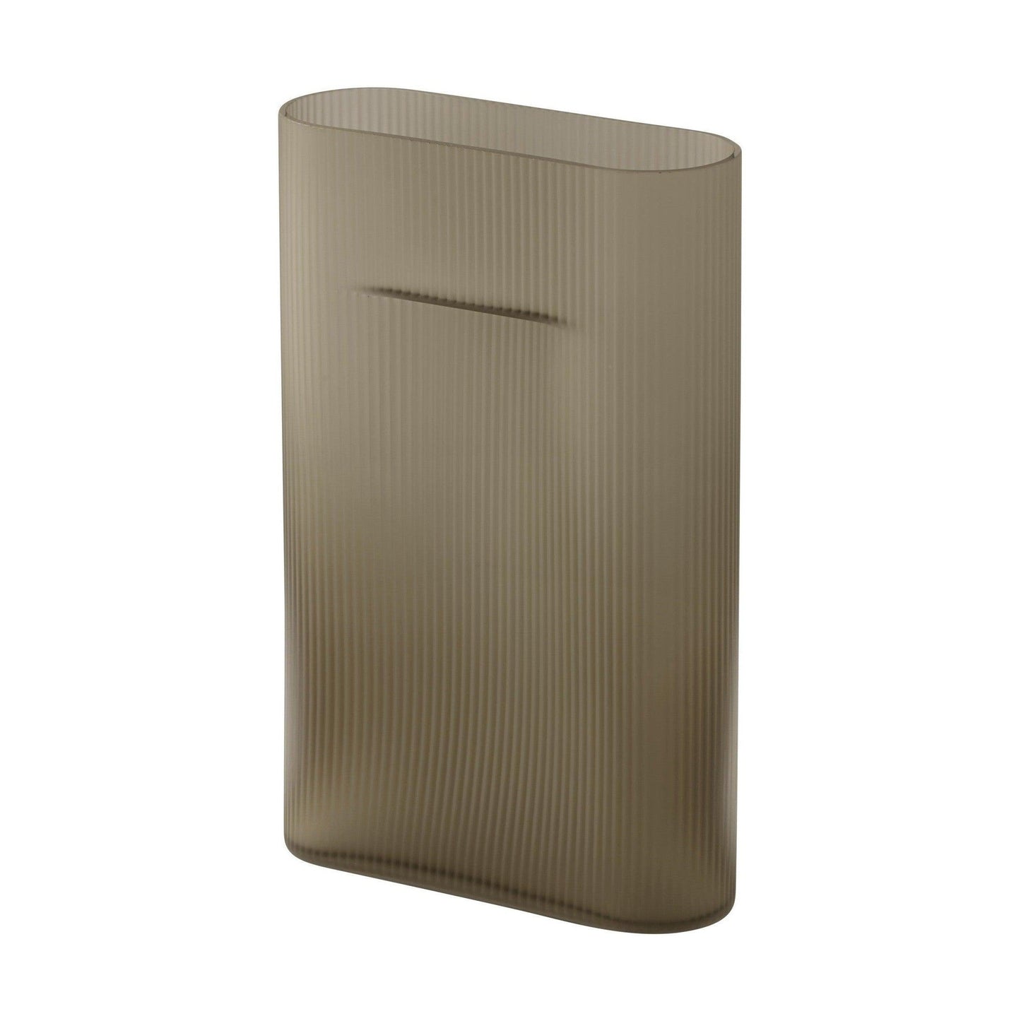 Muuto Ridge Vaas h35 taupe frosted glass
