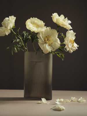 Muuto Ridge Vaas h35 taupe frosted glass