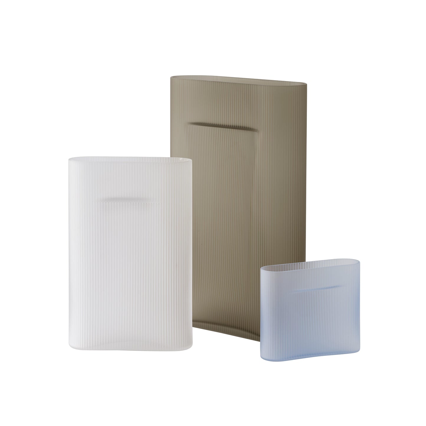 Muuto Ridge Vaas h35 wit frosted glass