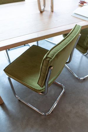 Zuiver Ridge Rib eetkamerstoel Green