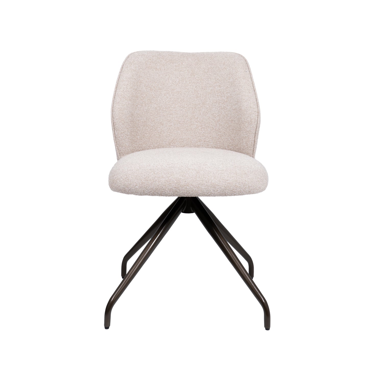 HelloChair HC21 Rivi eetkamerstoel Lake Linen spinpoot anodic brown