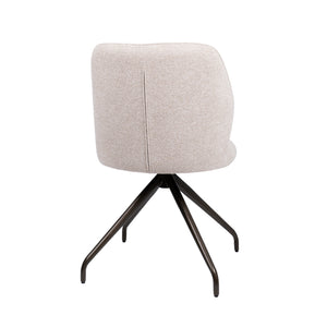 HelloChair HC21 Rivi eetkamerstoel Lake Linen spinpoot anodic brown