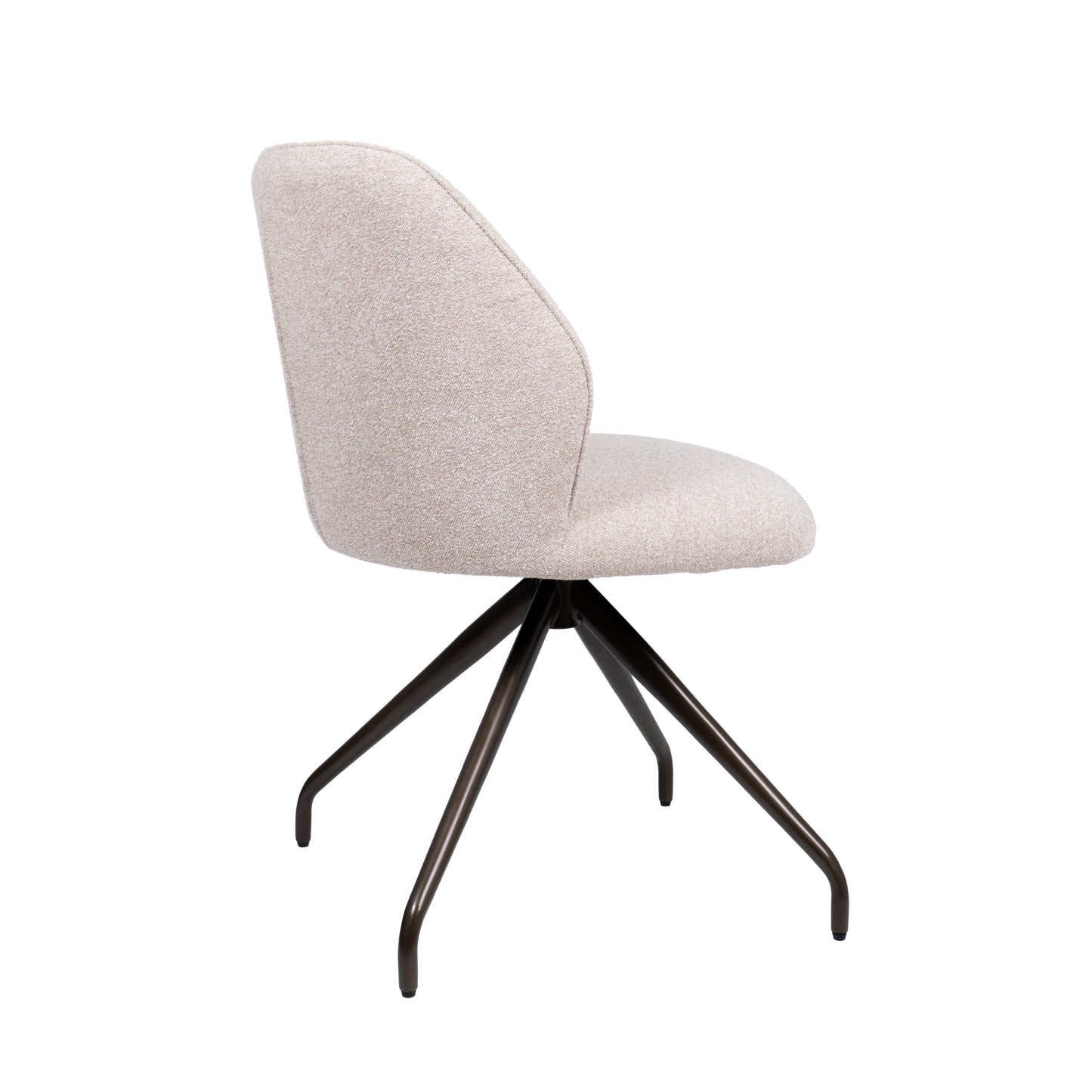 HelloChair HC21 Rivi eetkamerstoel Lake Linen spinpoot anodic brown