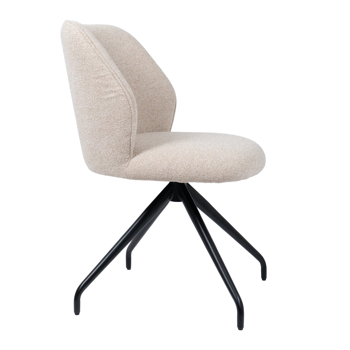 HelloChair HC21 Rivi eetkamerstoel Lake Linen spinpoot zwart