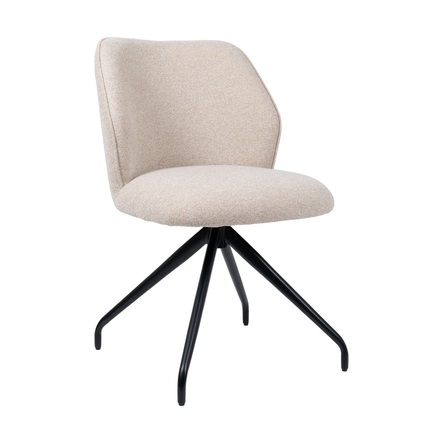 HelloChair HC21 Rivi eetkamerstoel Lake Linen spinpoot zwart