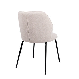 HelloChair HC21 Rivi eetkamerstoel Lake Linen vierpoot zwart