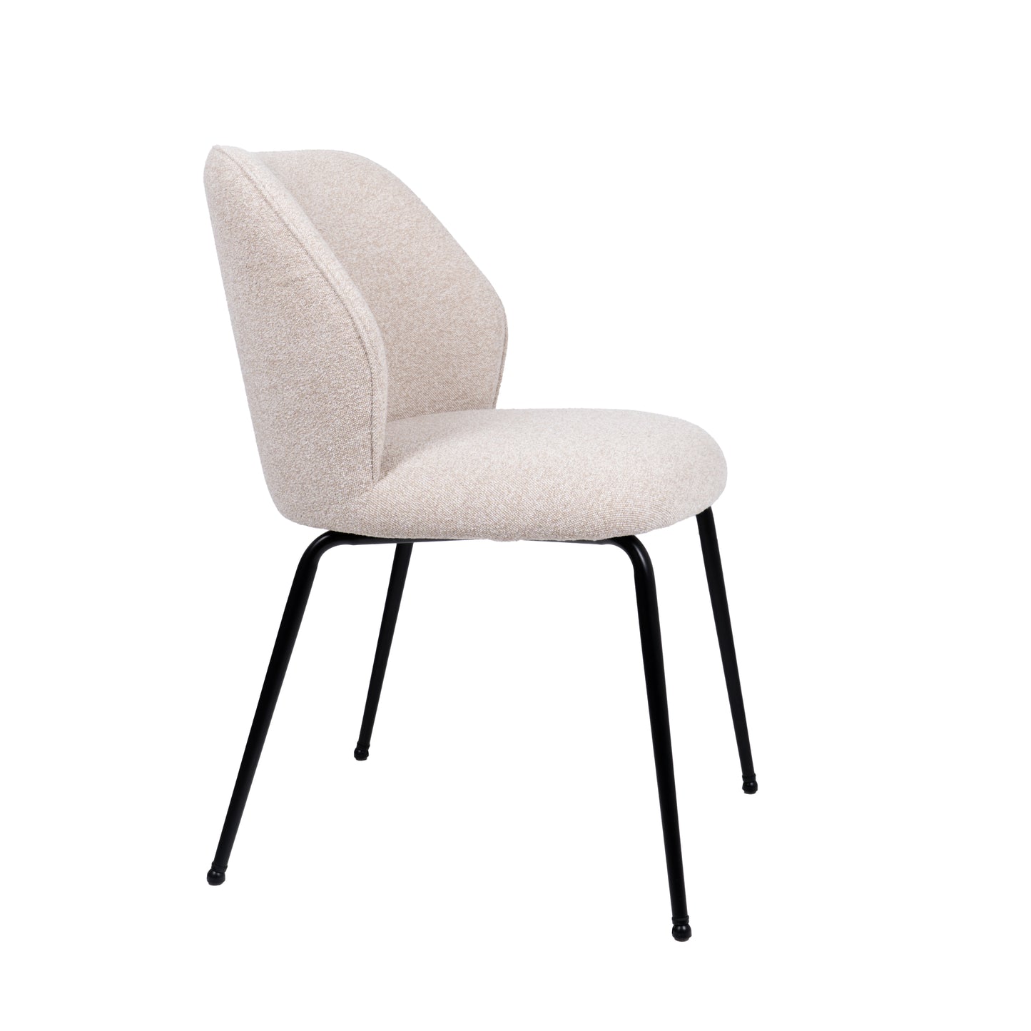 HelloChair HC21 Rivi eetkamerstoel Lake Linen vierpoot zwart