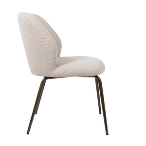 HelloChair HC21 Rivi eetkamerstoel Lake Linen vierpoot anodic brown