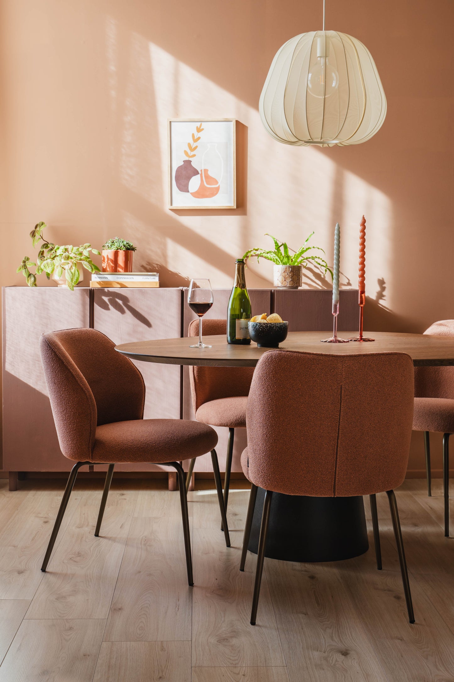 HelloChair HC21 Rivi eetkamerstoel Lake Oats spinpoot anodic brown