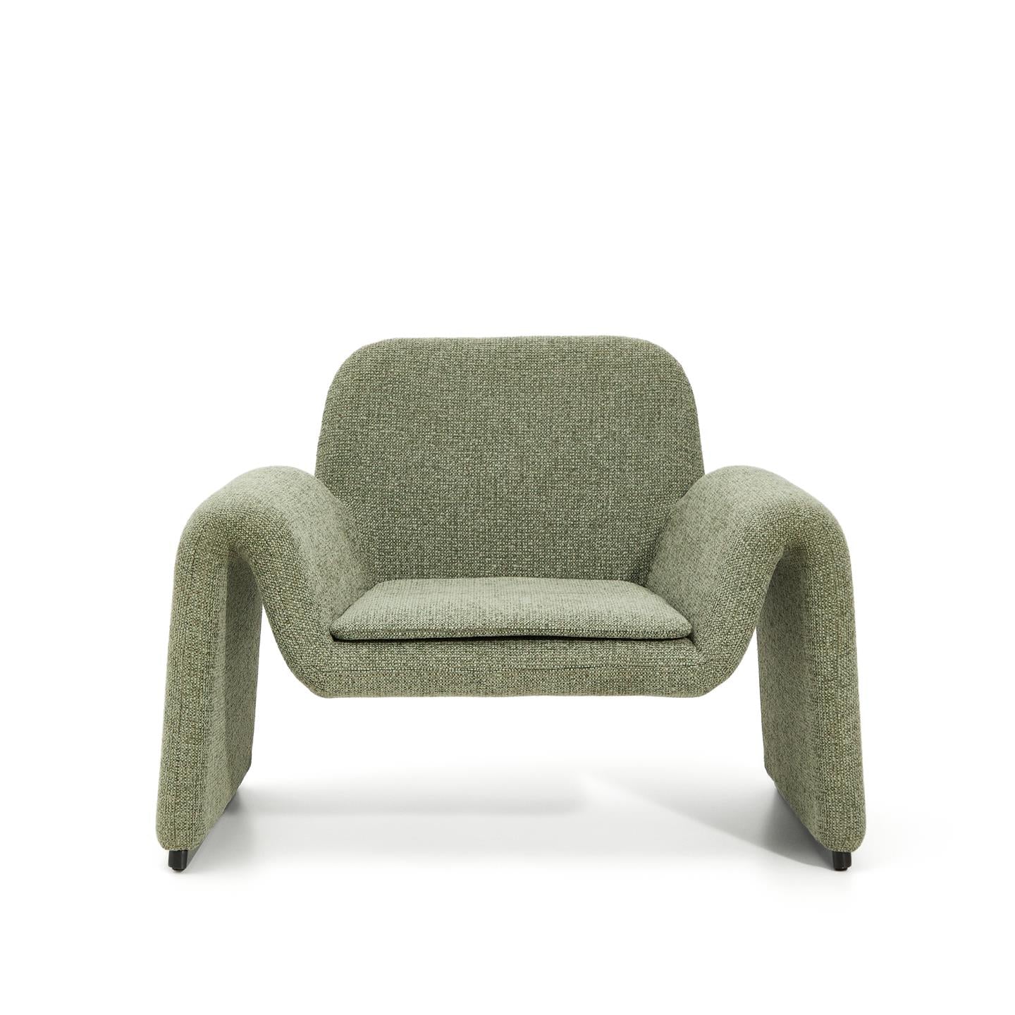 Kave Home Melvia fauteuil chenille Groen