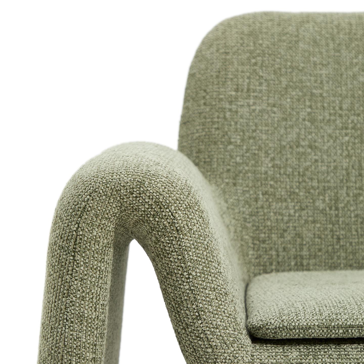 Kave Home Melvia fauteuil chenille Groen