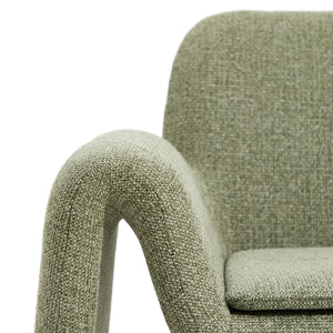 Kave Home Melvia fauteuil chenille Groen
