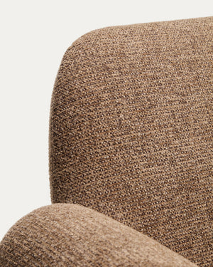 Kave Home Melvia fauteuil chenille Chocoladebruin