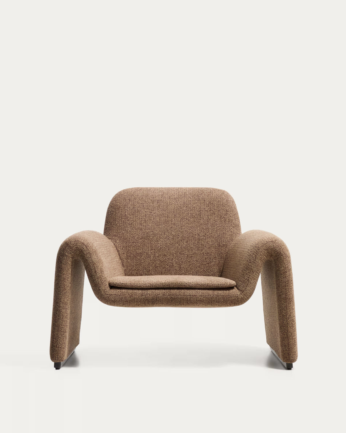 Kave Home Melvia fauteuil chenille Chocoladebruin
