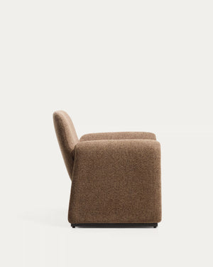 Kave Home Melvia fauteuil chenille Chocoladebruin