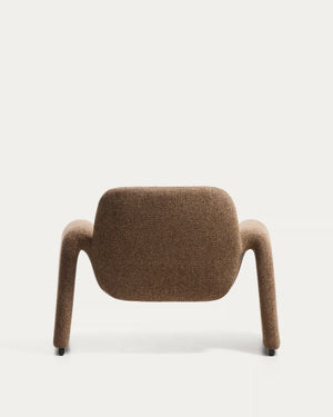 Kave Home Melvia fauteuil chenille Chocoladebruin