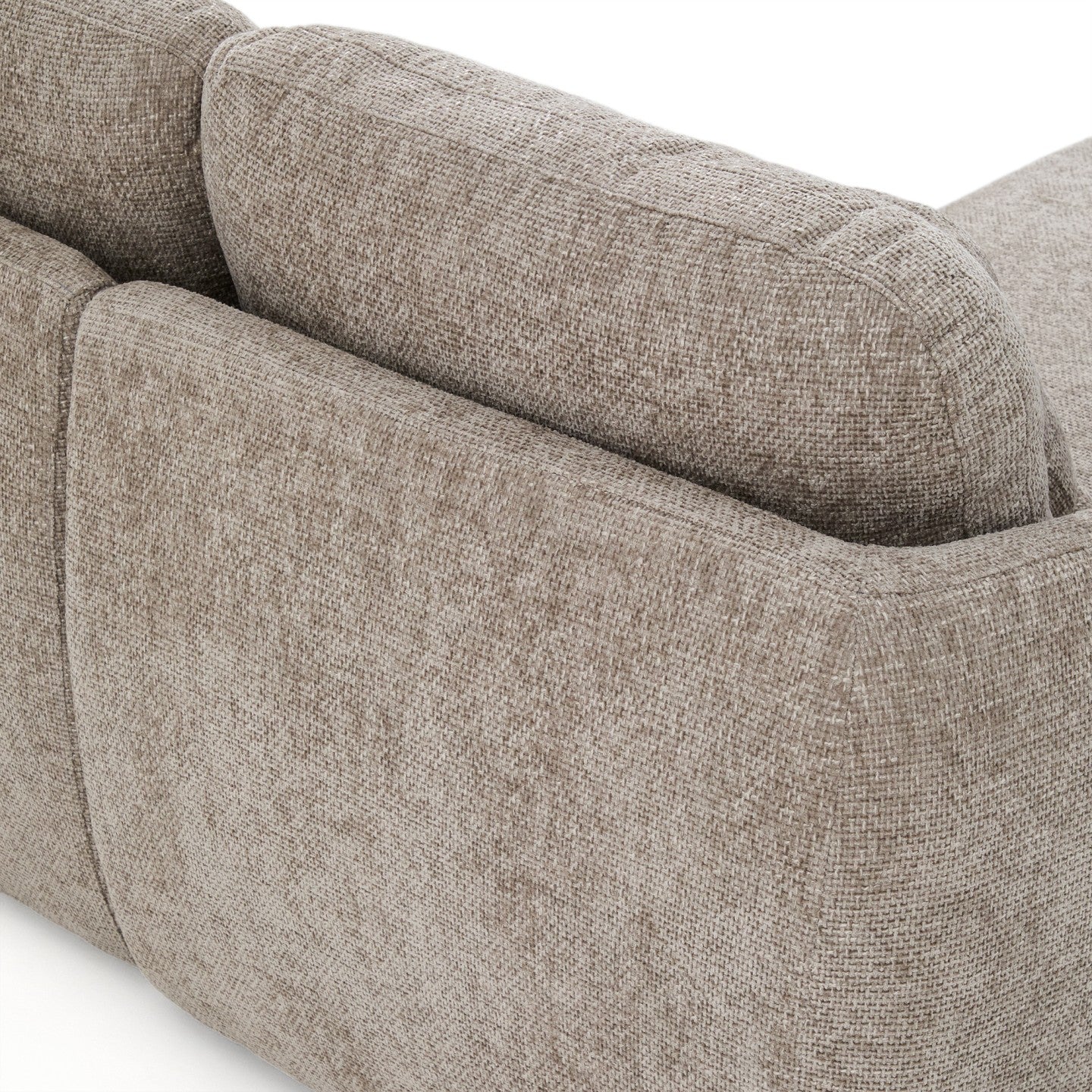 Kave Home Laira 3-zits bank met chaise longue links chenille Taupe