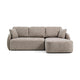 Kave Home Laira 3-zits bank met chaise longue rechts chenille Taupe