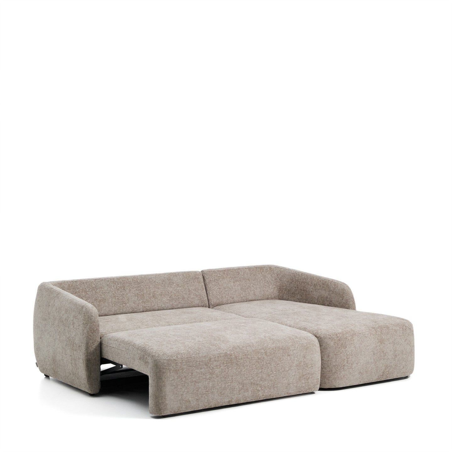 Kave Home Laira 3-zits bank met chaise longue rechts chenille Taupe