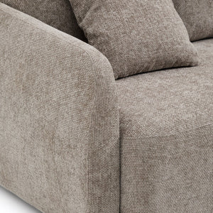 Kave Home Laira 3-zits bank met chaise longue rechts chenille Taupe