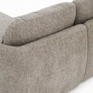 Kave Home Laira 3-zits bank met chaise longue rechts chenille Taupe