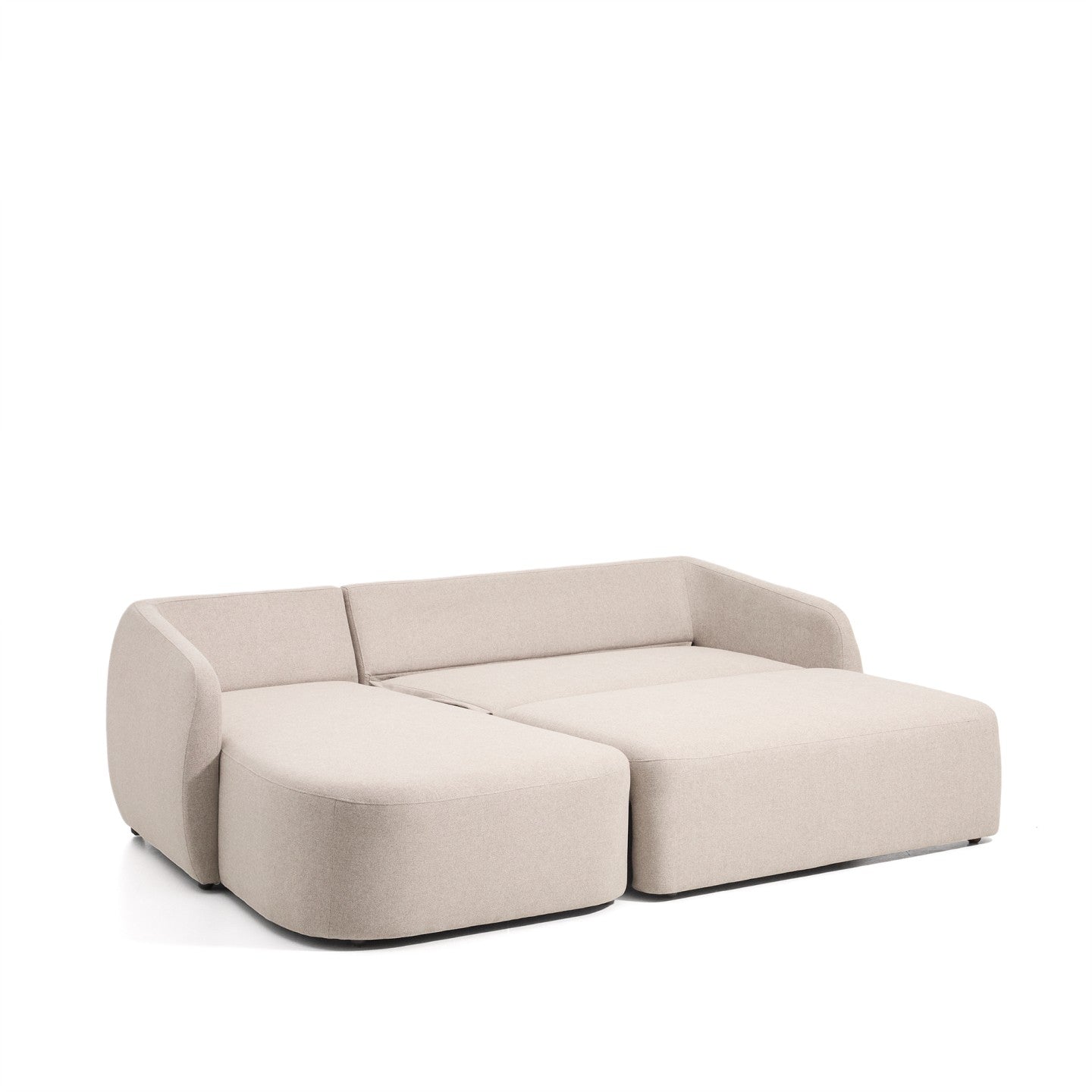 Kave Home Laira 3-zits bank met chaise longue links chenille Beige
