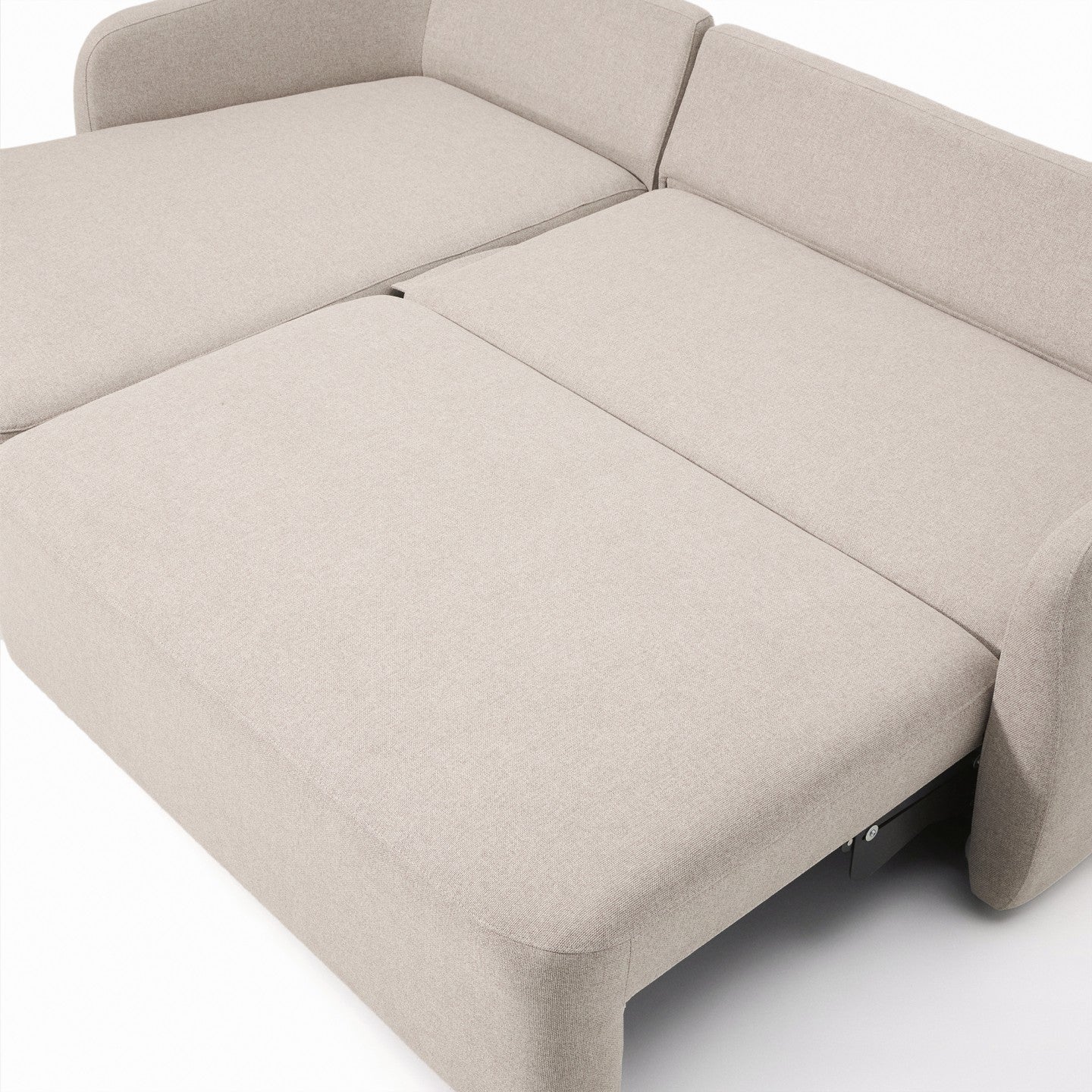 Kave Home Laira 3-zits bank met chaise longue links chenille Beige