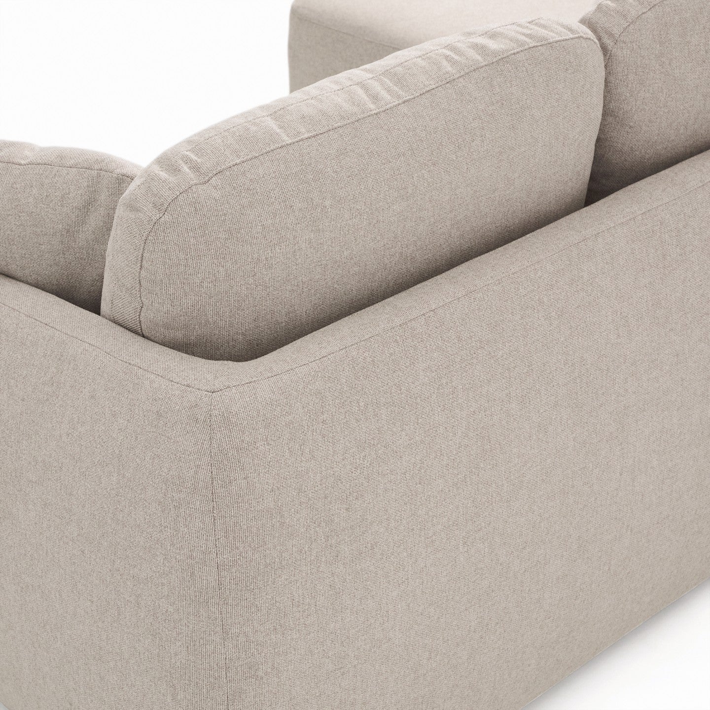 Kave Home Laira 3-zits bank met chaise longue links chenille Beige