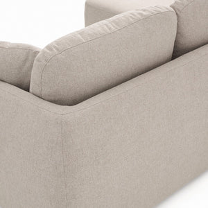 Kave Home Laira 3-zits bank met chaise longue links chenille Beige