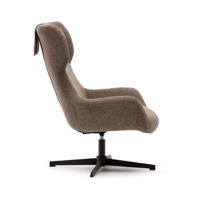 Kave Home Zalina fauteuil chenille Lichtbruin