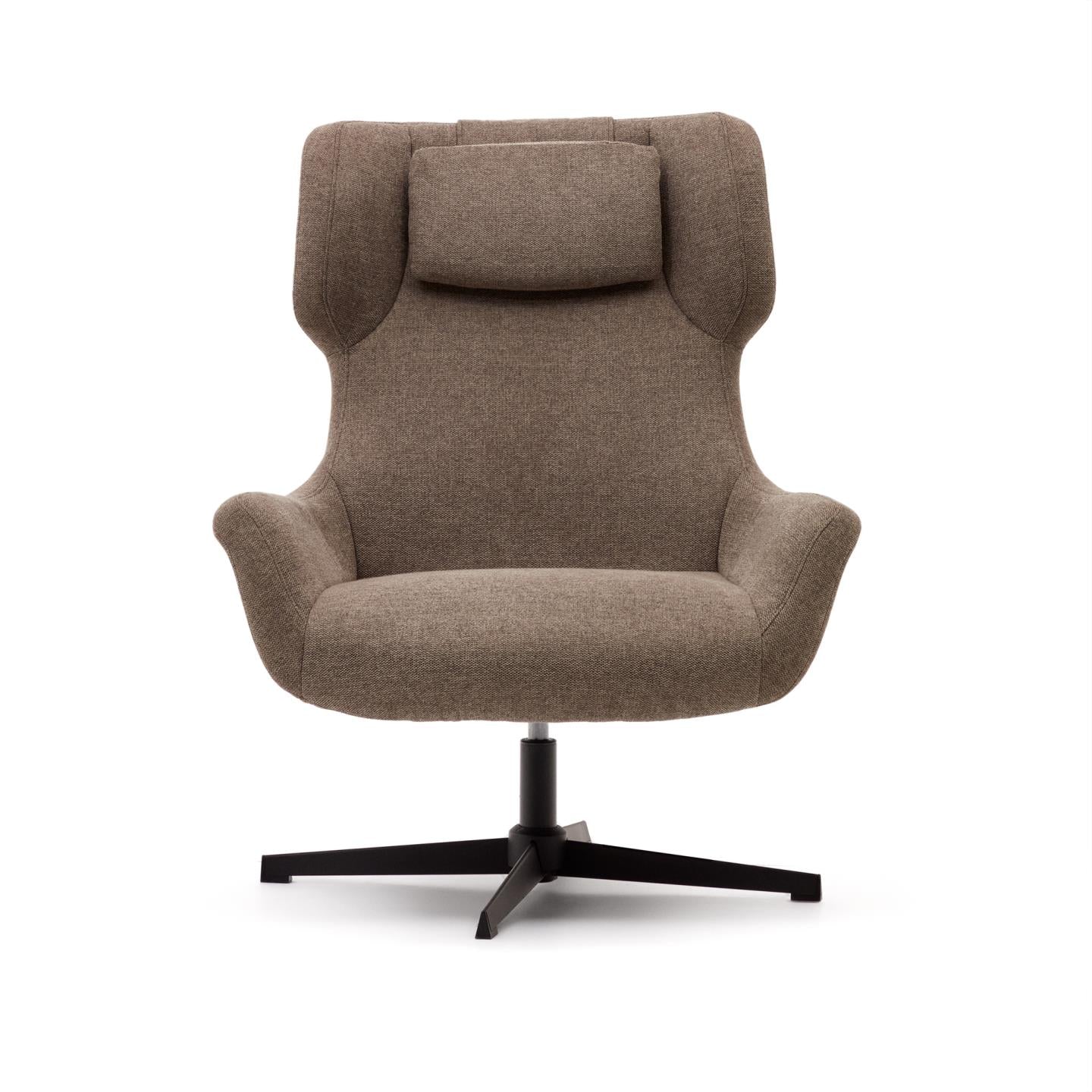Kave Home Zalina fauteuil chenille Lichtbruin