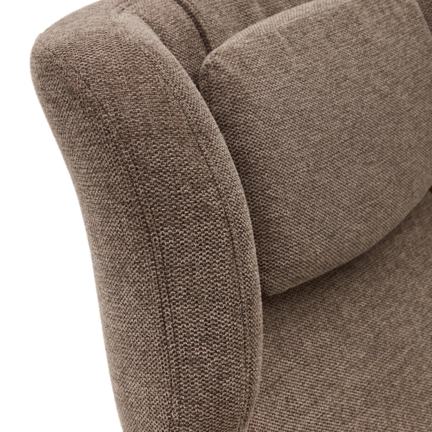 Kave Home Zalina fauteuil chenille Lichtbruin