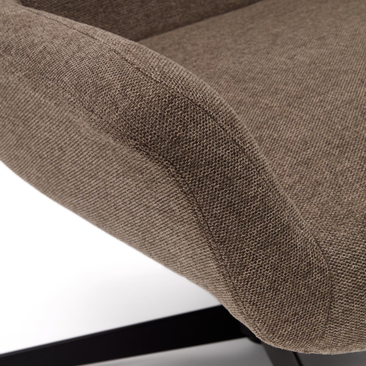 Kave Home Zalina fauteuil chenille Lichtbruin