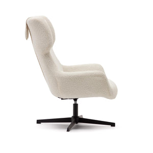Kave Home Zalina fauteuil bouclé Wit