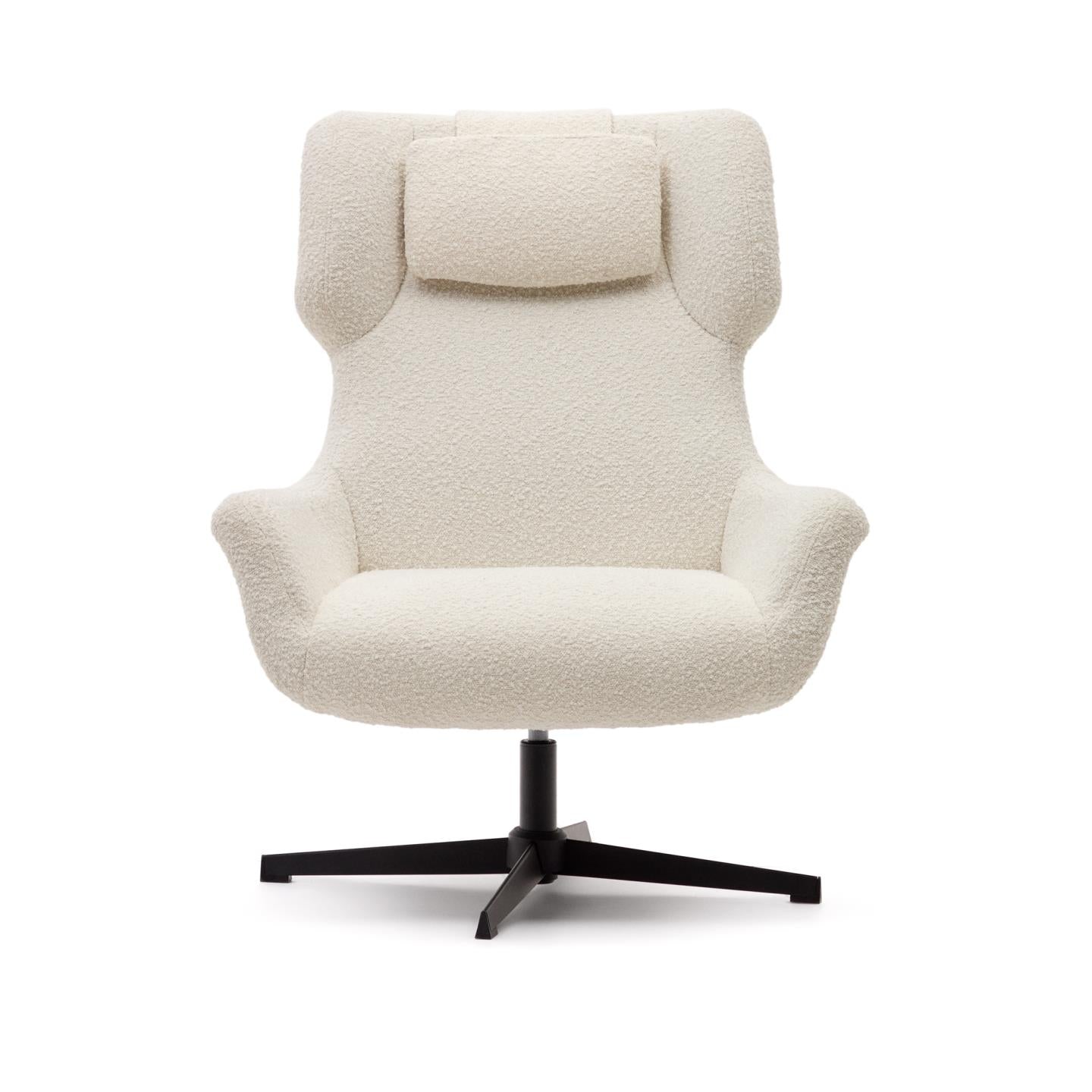 Kave Home Zalina fauteuil bouclé Wit