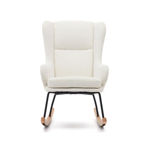 Kave Home Maustin schommelstoel bouclé Wit