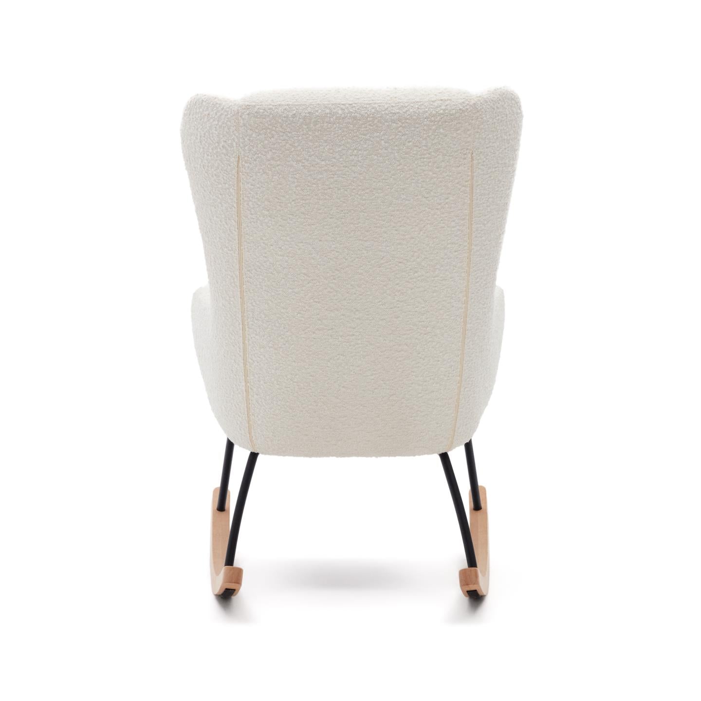 Kave Home Maustin schommelstoel bouclé Wit