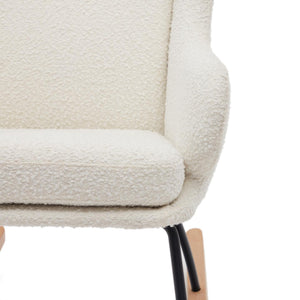 Kave Home Maustin schommelstoel bouclé Wit