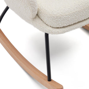 Kave Home Maustin schommelstoel bouclé Wit