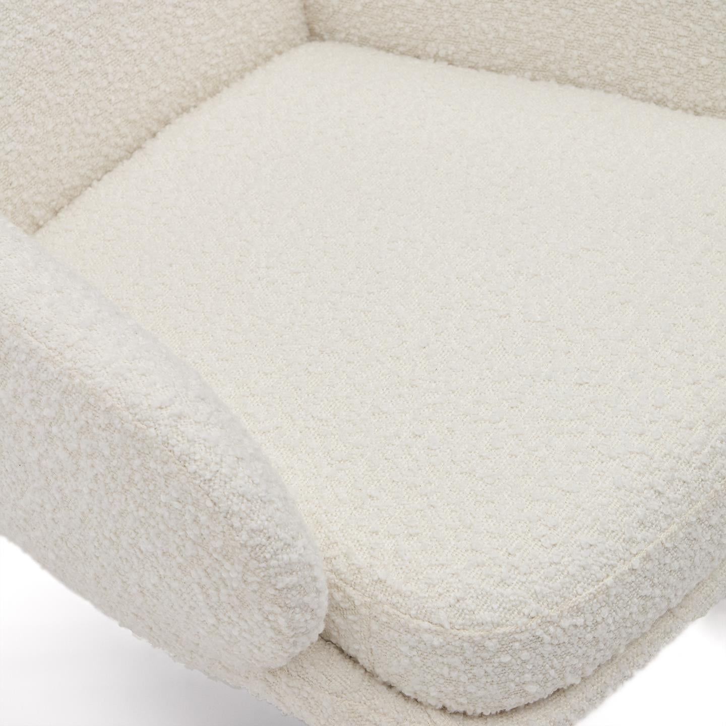 Kave Home Maustin schommelstoel bouclé Wit
